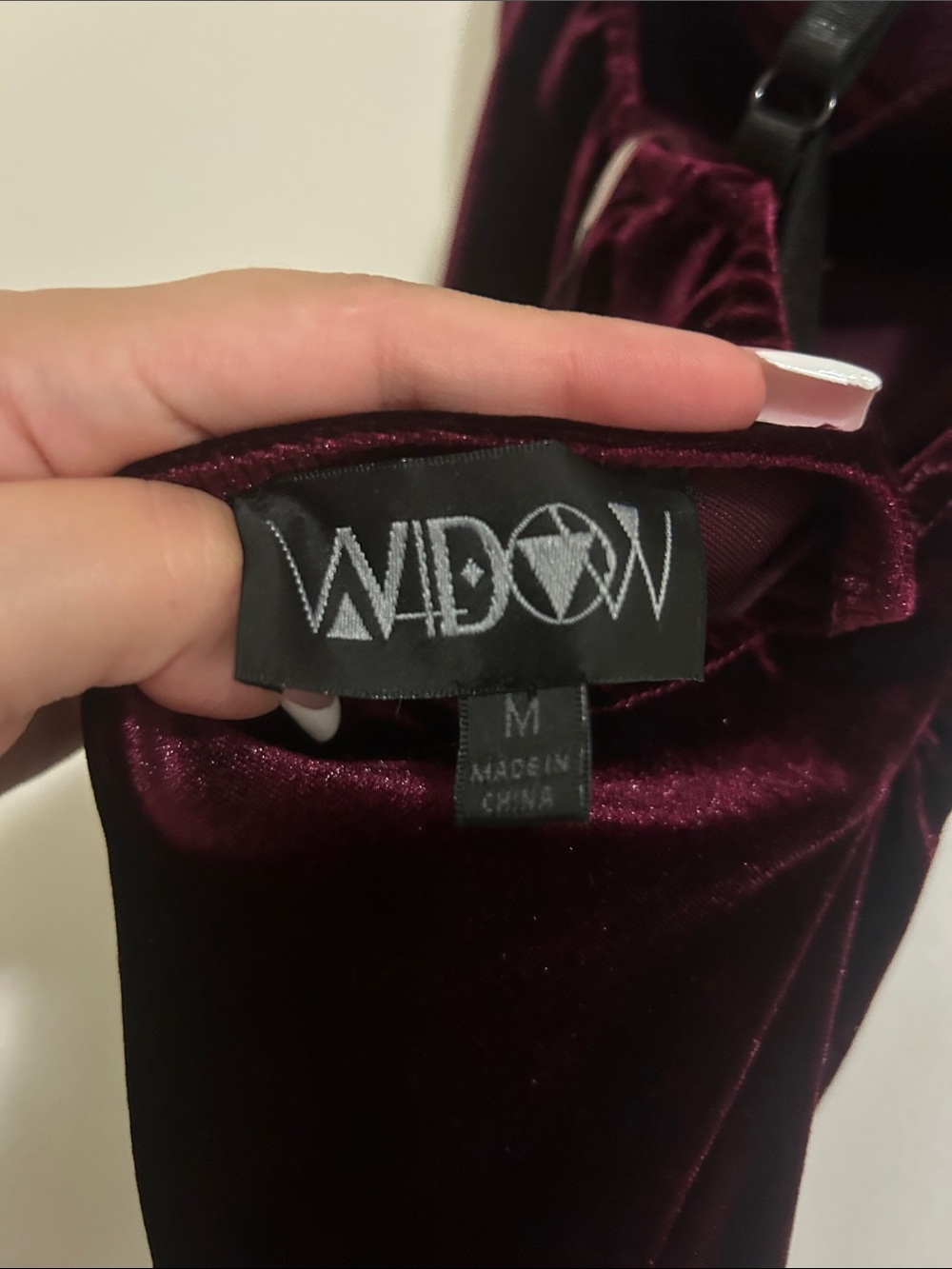 Dolls Kill Wine Velvet Cowl Slip Maxi Dress - Picture 3 of 3